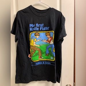 Steven Rhodes My First Knife Fight T-shirt Size L